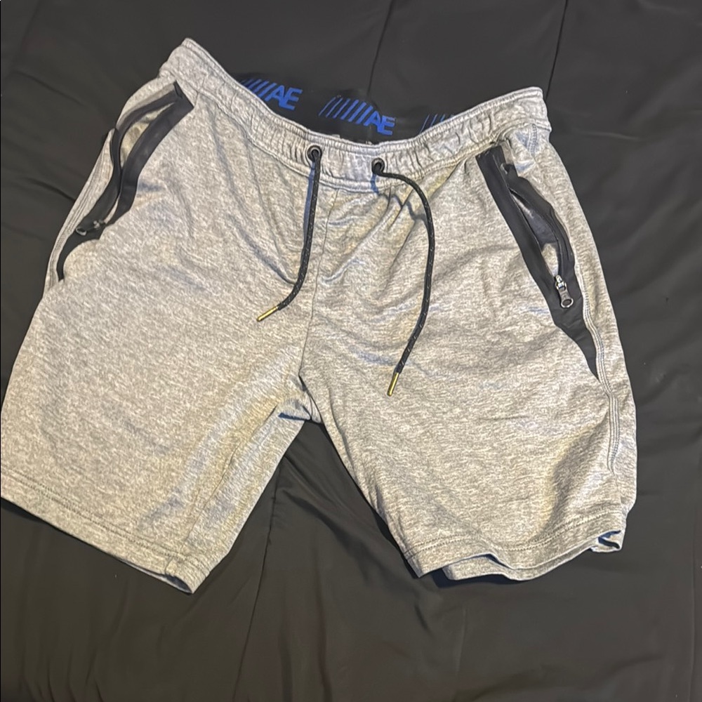 American Eagle Outfitters Gray Athletic Shorts with Elastic Waistband